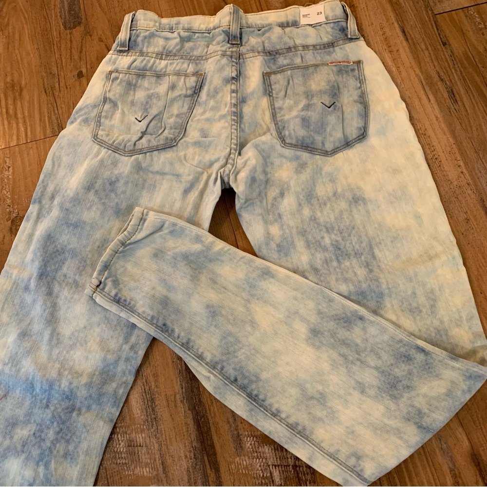 Hudson Nico Super Skinny Midrise Jeans Acid Wash Tie Dye Size 23